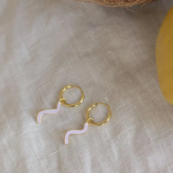 Paeoni Colors Paeoni Colors Curvy-Creolen aus 18k Gold Vermeil, 925 Sterling Silber – Produktbild 3 von 3