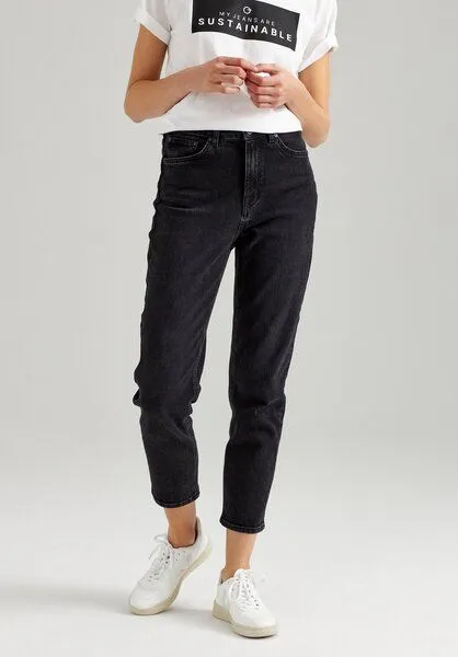 THOKKTHOKK ThokkThokk Damen Mom Cropped Jeans aus Biobaumwoll-Mix, Indigo (blau), – Produktbild 6 von 7