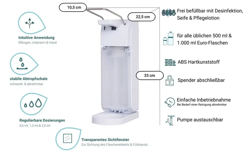 Blanc Hygienic Seifenspender, Schwarz, – Produktbild 1 von 5