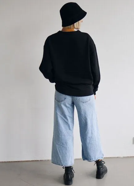 Kultgut Kultgut Artdesign - Biofair- Boxi -Sweater /peut-être, Schwarz (nightblack), – Produktbild 3 von 4
