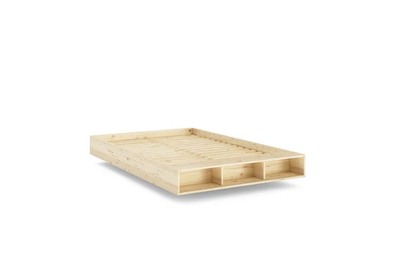 Karup Design Stauraumbett Merge Bed Bettgestell m. integrierter Bank m. Stauraum, mehrere Größen, inkl. Lattenrost, excl. Matratze, FSC®-zertifiziertes Massivholz, Beige, – Produktbild 3 von 7