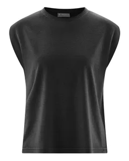 HempAge Hempage Damen vegan Ärmelloses T-Shirt Schwarz – Produktbild 1 von 1