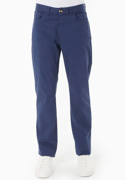 ORGANICATION ORGANICATION Regular-Fit Hose aus Bio-Baumwolle, Navy, – Produktbild 2 von 3