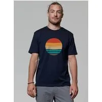 watapparel watapparel T-Shirt Retro Sunset Ocean, French navy, – Produktbild 1 von 1
