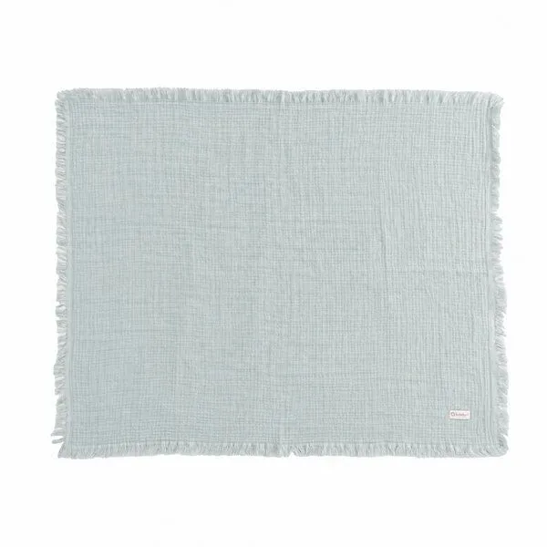 Bebekevi Bebekevi Babydecke Musselin 100 × 110 cm | 100 % Baumwolle | 2-lagig | Mit Fransen | OEKO-TEX®, Beige, – Produktbild 2 von 3