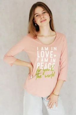 SPARKLES OF LIGHT SPARKLES OF LIGHT pflanzengefärbtes 3/4 Arm Shirt | I AM IN LOVE – Produktbild 1 von 1