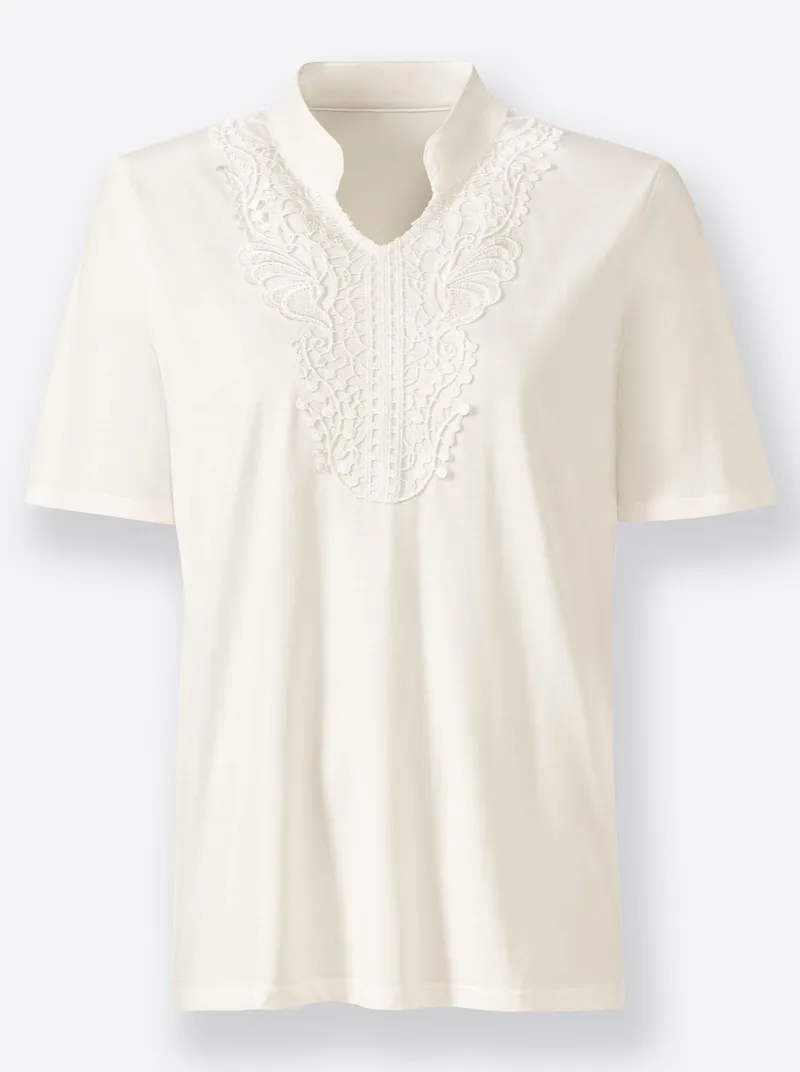 Witt Stehkragenshirt ecru, Ecru, – Produktbild 2 von 2