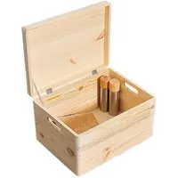 Kesper KESPER Aufbewahrungskiste aus Kiefernholz, mit Deckel und Griffen, 39 x 29 x 23 cm – Produktbild 1 von 1
