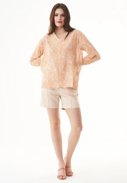 ORGANICATION ORGANICATION Bluse aus Bio-Baumwolle, Natur(indian tan flower), – Produktbild 2 von 4