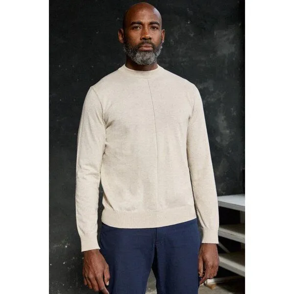 About Companions About Companions Klassischer Strickpullover MILO aus Bio-Baumwolle, Beige (eco melange sand), – Produktbild 1 von 4