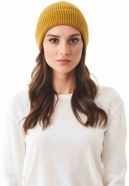 ORGANICATION ORGANICATION Strick-Beanie aus Bio-Merinowolle und Bio-Baumwolle, Tobacco, – Produktbild 1 von 3