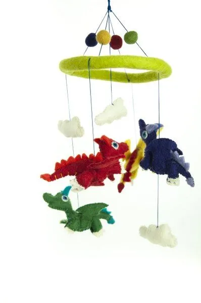 short'n'pietz short'n'pietz Mobile mit 4 bunten Drachen, handgefilzt – Produktbild 2 von 2