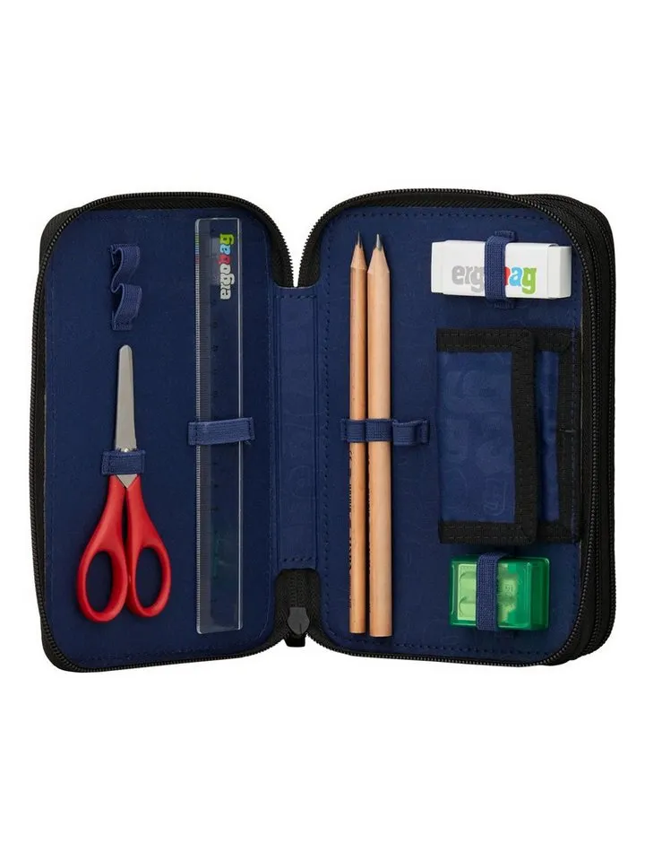 Ergobag Ergobag Federmäppchen Maxi Mäppchen, (1-tlg), mit Stiften befüllt, Schwarz, – Produktbild 7 von 8