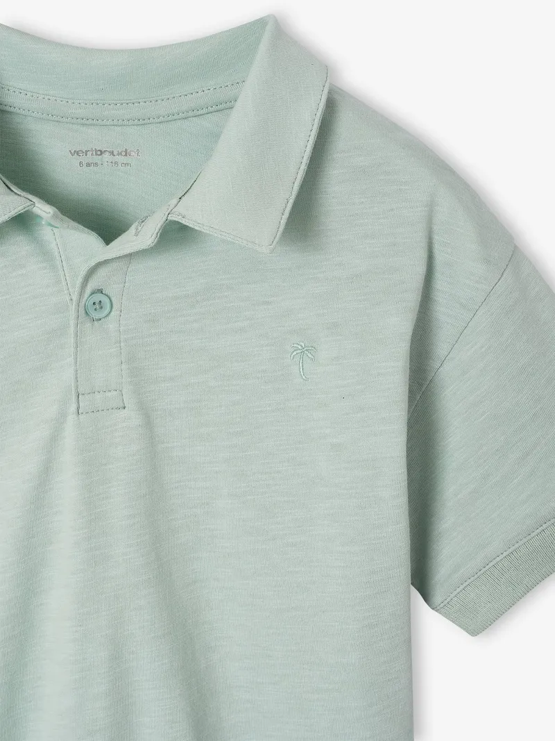 Vertbaudet Jungen Poloshirt klassisch, Mintgrün, – Produktbild 3 von 4