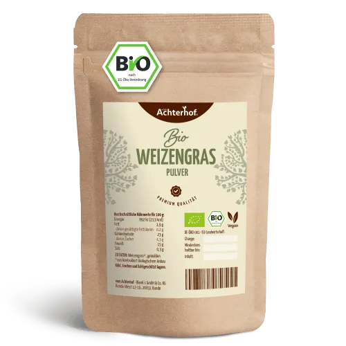 vom Achterhof Weizengras Pulver Bio (500g) – Produktbild 1 von 1
