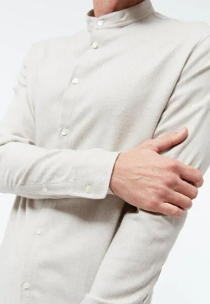 Givn Berlin Givn Berlin Flanellhemd GBWES in lockerer Passform, Beige, – Produktbild 4 von 4