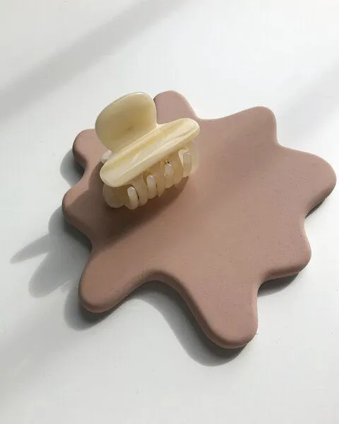 JAN N JUNE JAN N JUNE MACHETE Haarklammer MINI HEIRLOOM aus Acetat, Alabaster (gelb), – Produktbild 1 von 3