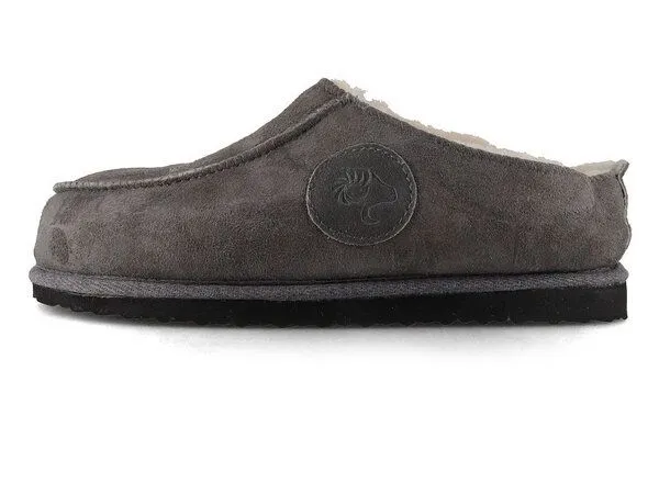 Lammbock Lammbock Lammfell Hausschuhe Lammbert Pantoffeln aus ethischer Schafzucht unisex, Grau, – Produktbild 4 von 4