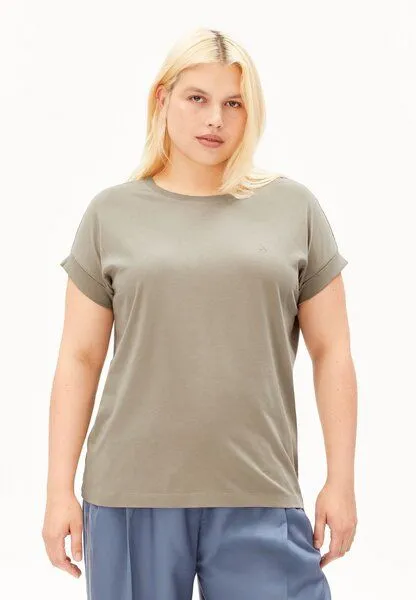 ARMEDANGELS ARMEDANGELS IDAARA Damen T-Shirt aus Bio-Baumwolle, Light sage, – Produktbild 1 von 5