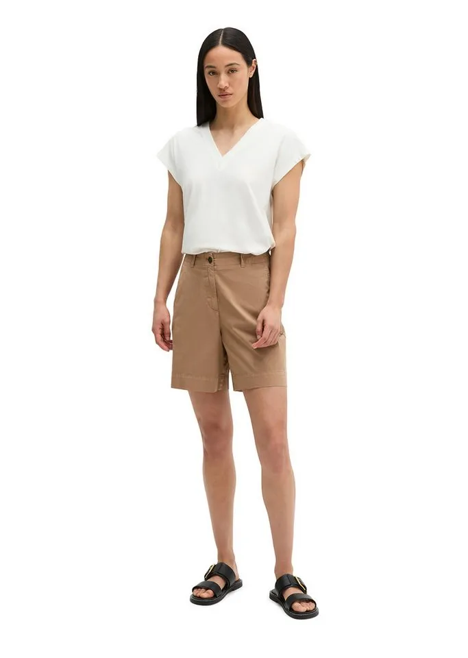 Marc O'Polo Marc O'Polo Shorts aus Organic Cotton-Lyocell-Leinen-Mix, Braun, – Produktbild 5 von 5