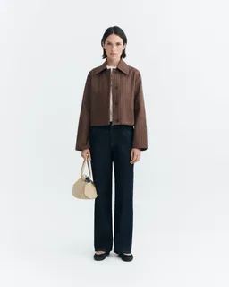 thinking mu Thinking MU Damen vegan Jacke Astrid Braun Naturgefärbt Gestreift – Produktbild 1 von 1