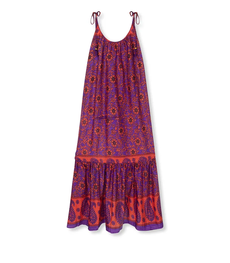 el.résidu el.résidu Damen vegan Kleid Myra Rot, Violett, – Produktbild 1 von 2