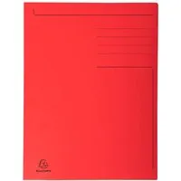 Exacompta 50 Exacompta Aktenmappen "Forever", 3 Klappen, 280 g/m², 245x350 mm für Format Folio, rot – Produktbild 1 von 1