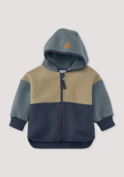 hessnatur hessnatur Walkjacke aus reiner Bio-Merinowolle, Graphitblau, – Produktbild 1 von 4