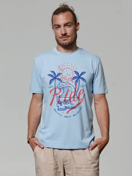 watapparel watapparel T-Shirt Unisex Ride the waves, Blue soul, – Produktbild 1 von 4