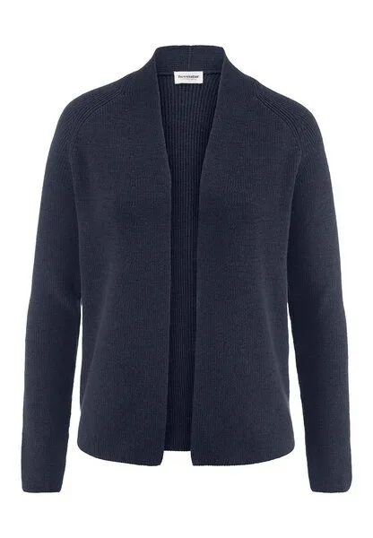hessnatur hessnatur Strick Jacke Regular aus reiner Bio-Baumwolle, Marine, – Produktbild 4 von 5