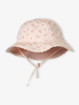 Vertbaudet Mädchen Baby Sonnenhut mit kleinen Blumen hell – Produktbild 1 von 1