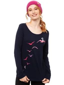 FellHerz Möwenflug Longsleeve navy - S – Produktbild 1 von 1