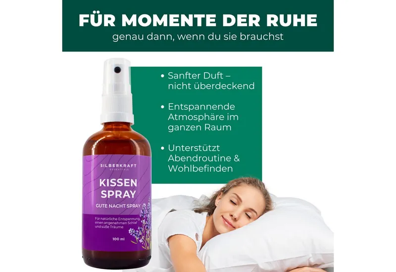Silberkraft Silberkraft Kissenspray mit 100 % Bio Lavendel – Produktbild 8 von 8