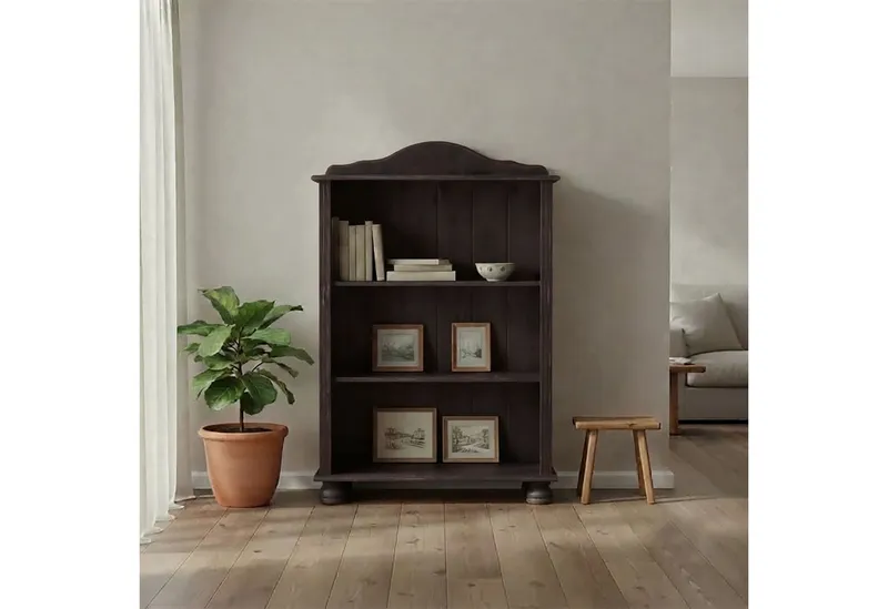 OTTO home Regal Mette, aus massivem Kiefernholz, in unterschiedlichen Größen und Farben, Beige|braun, – Produktbild 1 von 5