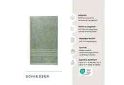 Schiesser Schiesser Gästehandtücher Milano aus 100% Baumwolle mit eleganter Bordüre in Hoch-Tief-Optik, Frottier (Set, 5-St), OEKO-TEX® MADE IN GREEN – Produktbild 1 von 1