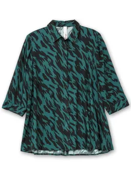 sheego Longbluse schwarz-gemustert – Produktbild 1 von 1