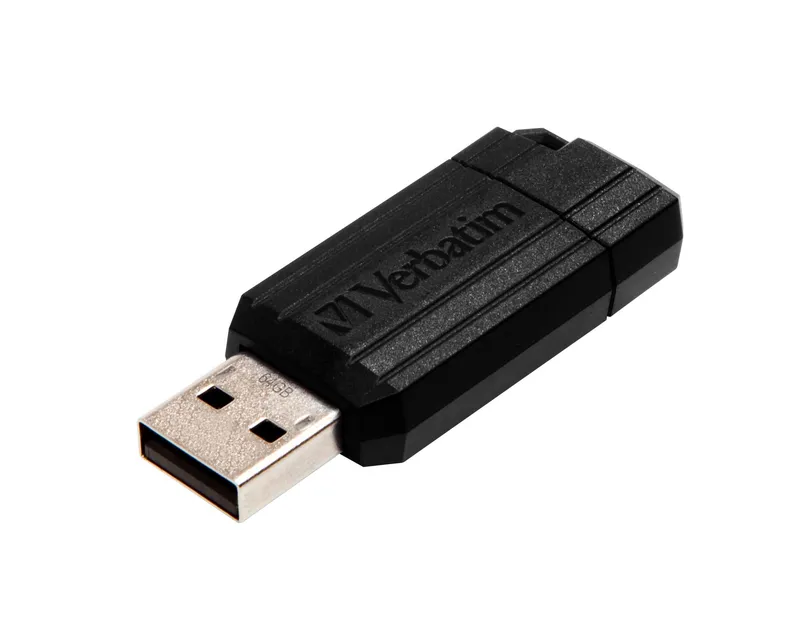 Verbatim Verbatim USB-Stick PinStripe schwarz, 64GB, USB 2.0 – Produktbild 4 von 5
