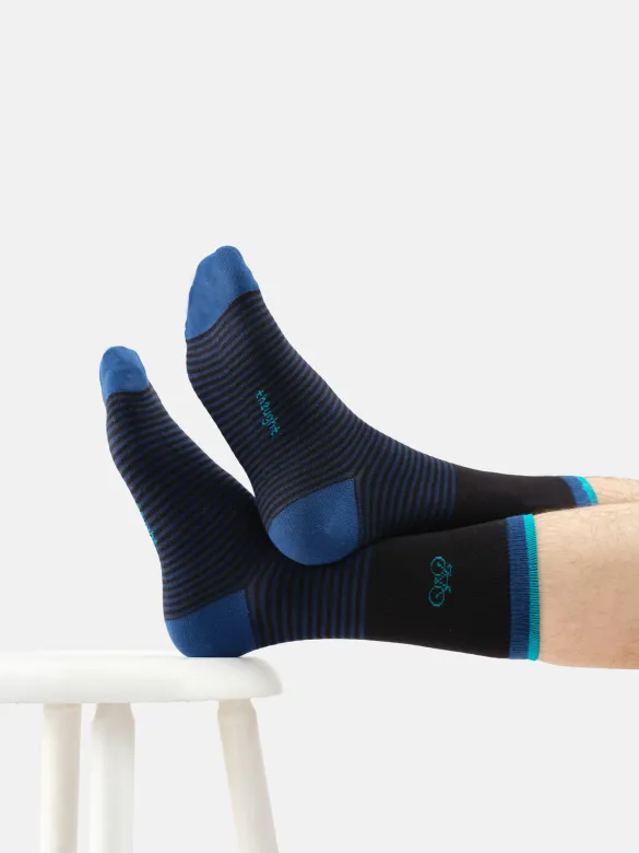 Thought Socken Modell: Bike Stripes, Black marl, – Produktbild 1 von 1