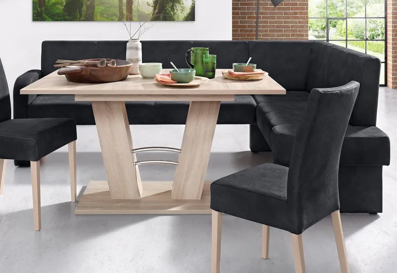 Home affaire Eckbank Umag, 210 x 60 cm, Schwarz, – Produktbild 1 von 8