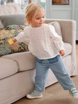Vertbaudet Mädchen Baby Volantbluse – Produktbild 1 von 1