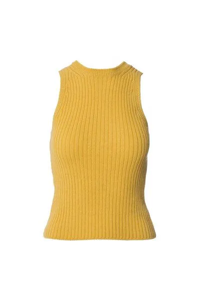 Kopyto Kopyto IMPALA RWS – gestreiftes Damen-Haltertop, Gelb, – Produktbild 6 von 6