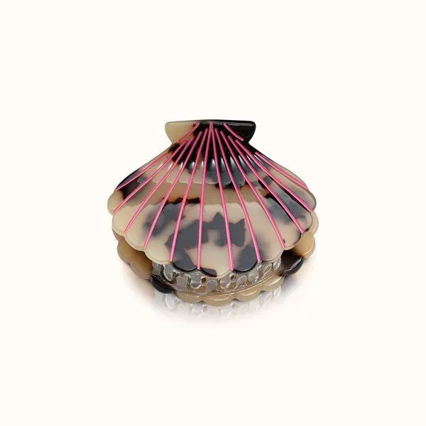 by Vivi. by Vivi. Haarklammer Muschelform, Pink leo, – Produktbild 1 von 4