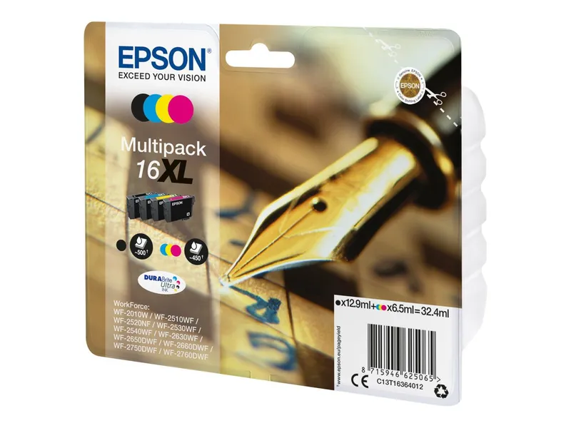 Epson Epson 4er Set Tintenpatronen 16 XL Multipack schwarz, cyan, magenta, yellow – Produktbild 3 von 4