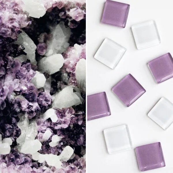ALEXASCHA ALEXASCHA Deko Magnete aus Upcycling Glas • Set aus 9 starken Magneten • ideal zum Verschenken, Amethyst, – Produktbild 3 von 4