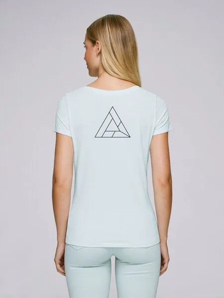 Human Family Human Family Damen Bio T-Shirt - Desires "Triangle" (weitere Farben), Babyblue, – Produktbild 3 von 4