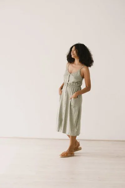 TIRALAHILACHA TIRALAHILACHA Hiare Midi dress, Grün, – Produktbild 2 von 4