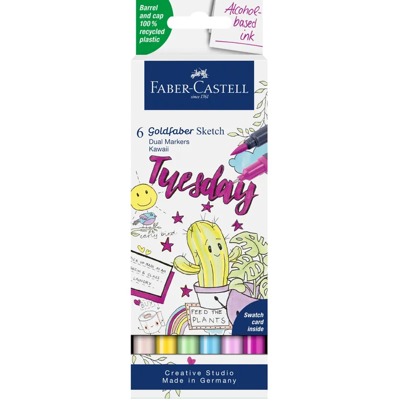 Faber-Castell Faber-Castell Goldfaber Sketch Marker Kawaii Set 6 Stück – Produktbild 1 von 1