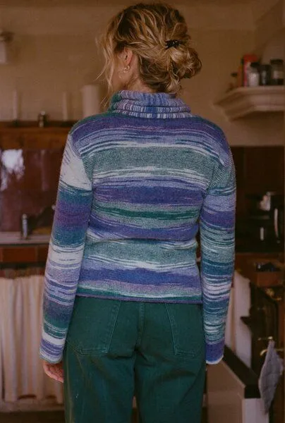 Nénés Nénés Coralies Pullover – gestreifter Print, Blau, – Produktbild 3 von 4