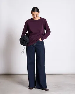 JAN N JUNE JAN 'N JUNE Damen vegan Longsleeve Junge Cherry Lacquer – Produktbild 1 von 1