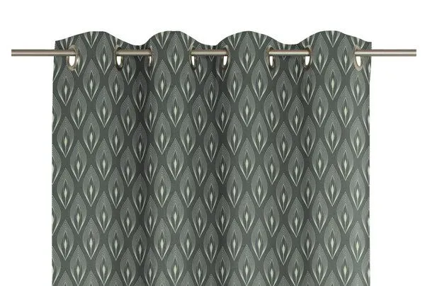 Nature by Adam Nature by Adam Vorhang aus 100% Bio-Baumwolle - Made in Germany - Feathers, Blaugrün, – Produktbild 1 von 7